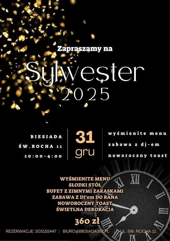 Sylwester 2026 w centrum Poznania! duża sala taneczna. wyśmienite jedzenie.