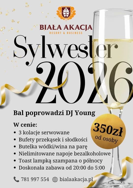 Bal Sylwestrowy w Białej Akacji obok Prudnika